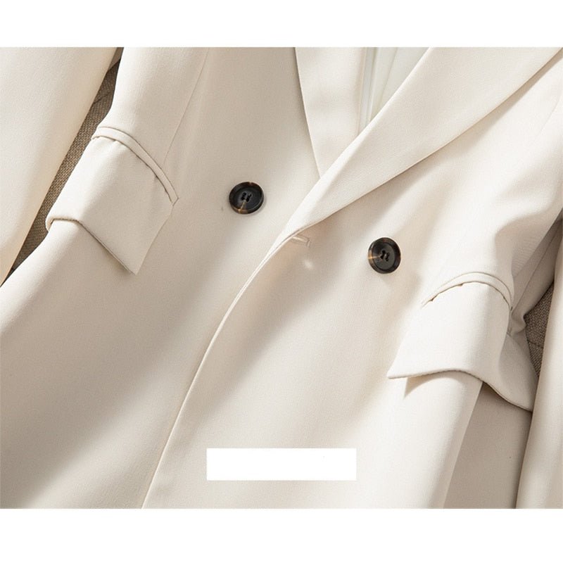 High End Office Professional Women's Blazer Pants 2-Piece Set Fall Fashion Long Female Jacket Over Business Suit Casual Trousers - Polished 24/7