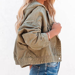Hooded Dropped Shoulder Denim Jacket - Polished 24/7
