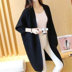 Long Cardigan Bat Sleeve Knitted Sweater - Polished 24/7