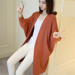 Long Cardigan Bat Sleeve Knitted Sweater - Polished 24/7