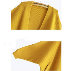 Long Cardigan Bat Sleeve Knitted Sweater - Polished 24/7