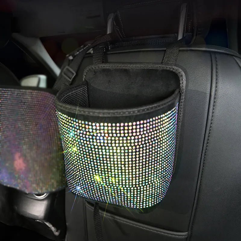 Luxury Diamond Rhinestone Car Storage Bag Organizer - Polished 24/7