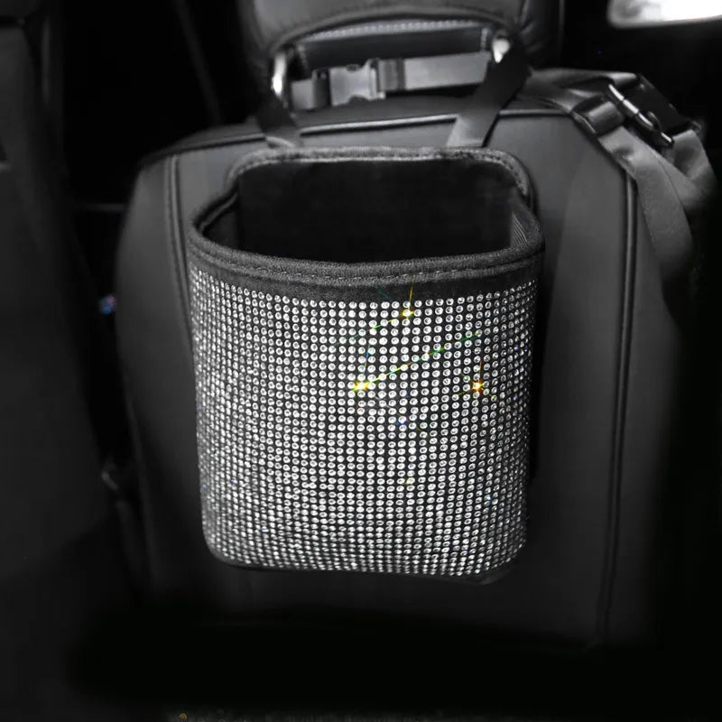 Luxury Diamond Rhinestone Car Storage Bag Organizer - Polished 24/7
