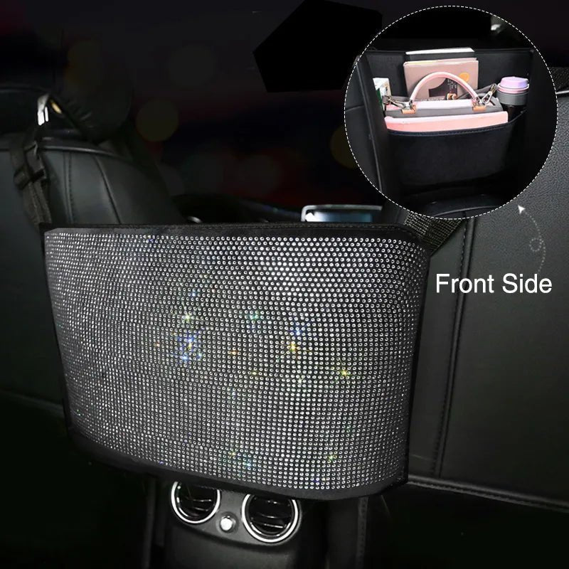 Luxury Diamond Rhinestone Car Storage Bag Organizer - Polished 24/7