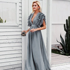 Maxi Dress Long Elegant Dress Plus Size Women Luxury Deep V Party Dresses Women Evening Korean Style Women Vestidos De Verano - Polished 24/7