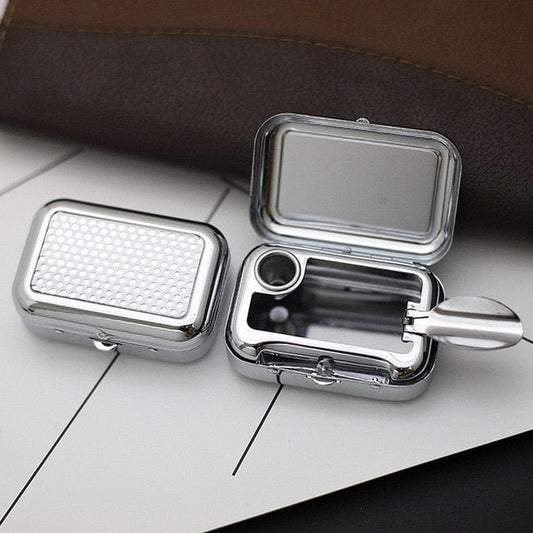 Mini Portable Pocket Ashtray with Cover Ashtray - Polished 24/7