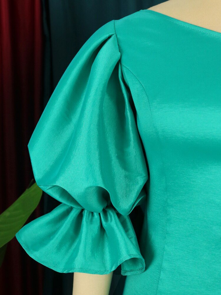 One Shoulder Puff Sleeve Elegant Tops - Polished 24/7