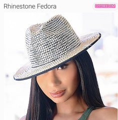 Rhinestone Fedora Jazz Hat - Polished 24/7