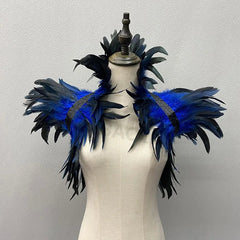 Sexy Punk Gothic Feather Natural Feather Shrugs Shawl - Polished 24/7