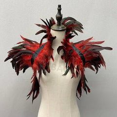 Sexy Punk Gothic Feather Natural Feather Shrugs Shawl - Polished 24/7