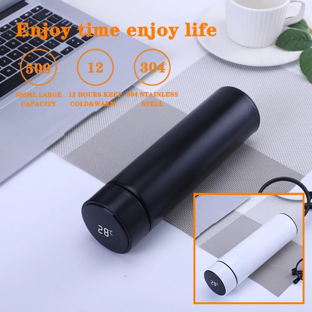 Smart Insulation Cup Male and Female Student Portable Water Cup Creative Mass Simple Temperature Tea Cup - Polished 24/7