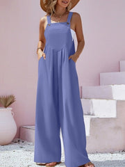 Spring/Summer New Ethnic Style Fashion Solid Color Wide Leg Jumpsuit Quick Sale Tongfa European and American Women's Cross - Polished 24/7