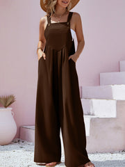 Spring/Summer New Ethnic Style Fashion Solid Color Wide Leg Jumpsuit Quick Sale Tongfa European and American Women's Cross - Polished 24/7