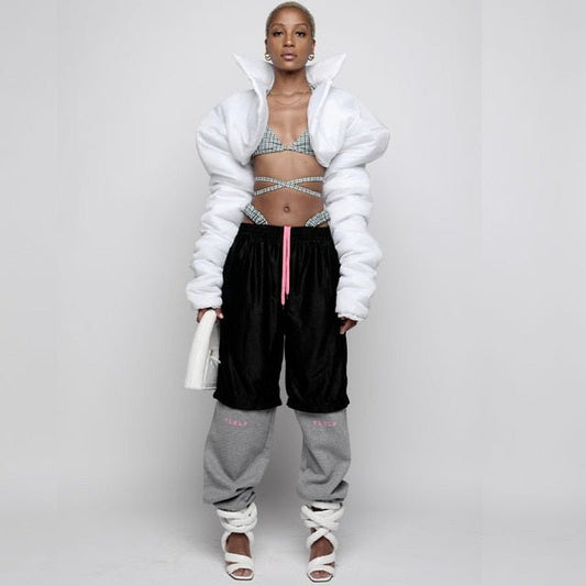 Standing Collar Long Sleeve Short Cardigan & Short Skirt Two Piece Set - Polished 24/7