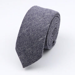 Thick Cashmere Wool Gentleman Solid Color Necktie 7CM Formal Wedding Party Europen Style Red Brown Green Gray Clothing Tie Gift - Polished 24/7