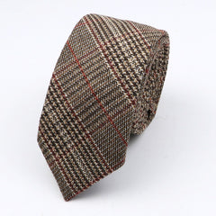 Thick Cashmere Wool Gentleman Solid Color Necktie 7CM Formal Wedding Party Europen Style Red Brown Green Gray Clothing Tie Gift - Polished 24/7