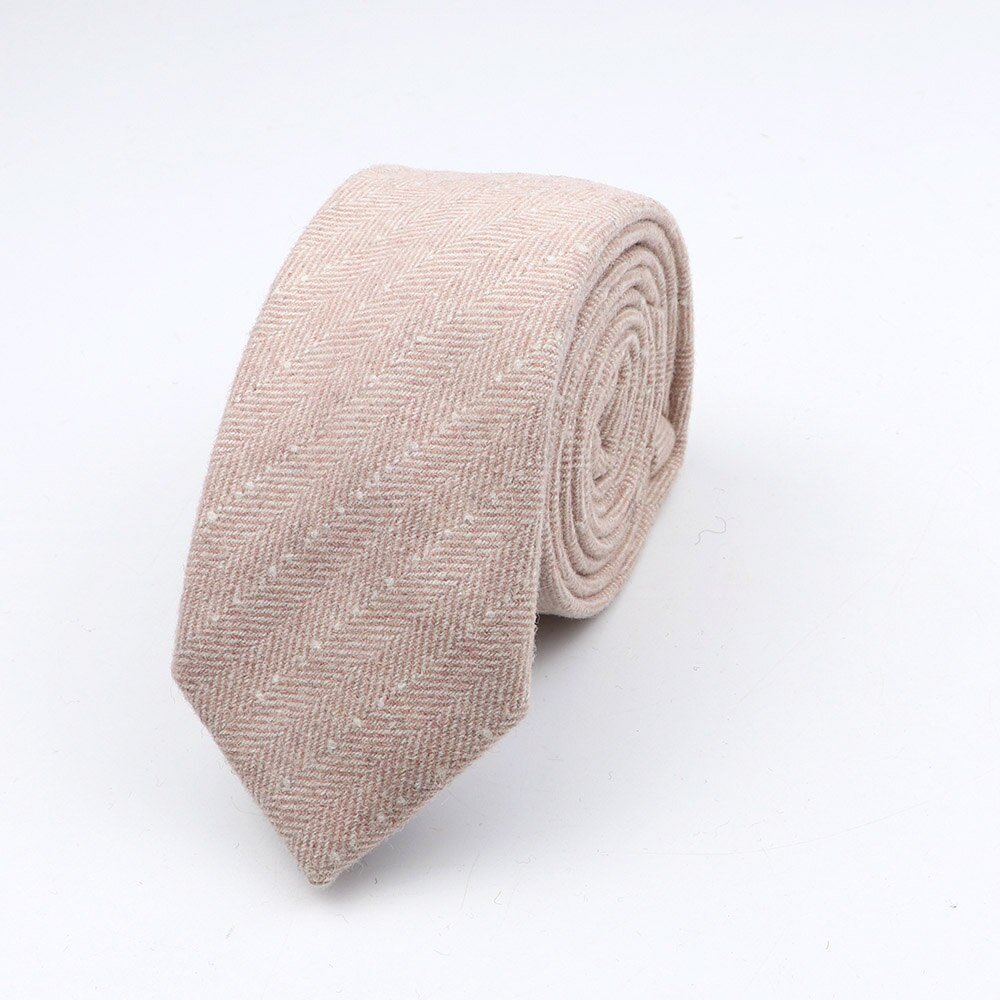 Thick Cashmere Wool Gentleman Solid Color Necktie 7CM Formal Wedding Party Europen Style Red Brown Green Gray Clothing Tie Gift - Polished 24/7