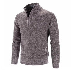Thick Knitted Mock Neck Sweater - Polished 24/7
