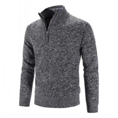 Thick Knitted Mock Neck Sweater - Polished 24/7