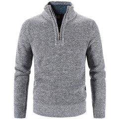 Thick Knitted Mock Neck Sweater - Polished 24/7