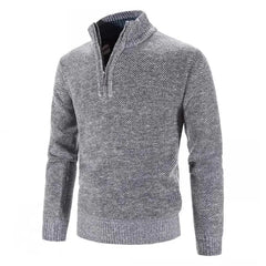 Thick Knitted Mock Neck Sweater - Polished 24/7
