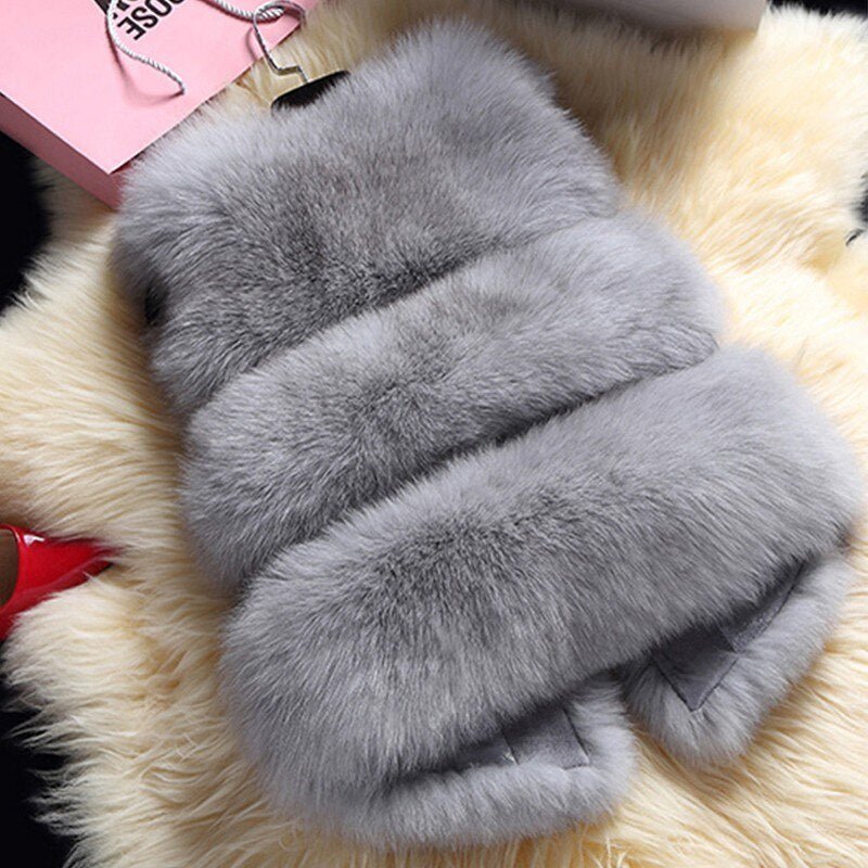 Thick Warm Faux Fox Fur Vest - Polished 24/7