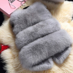 Thick Warm Faux Fox Fur Vest - Polished 24/7