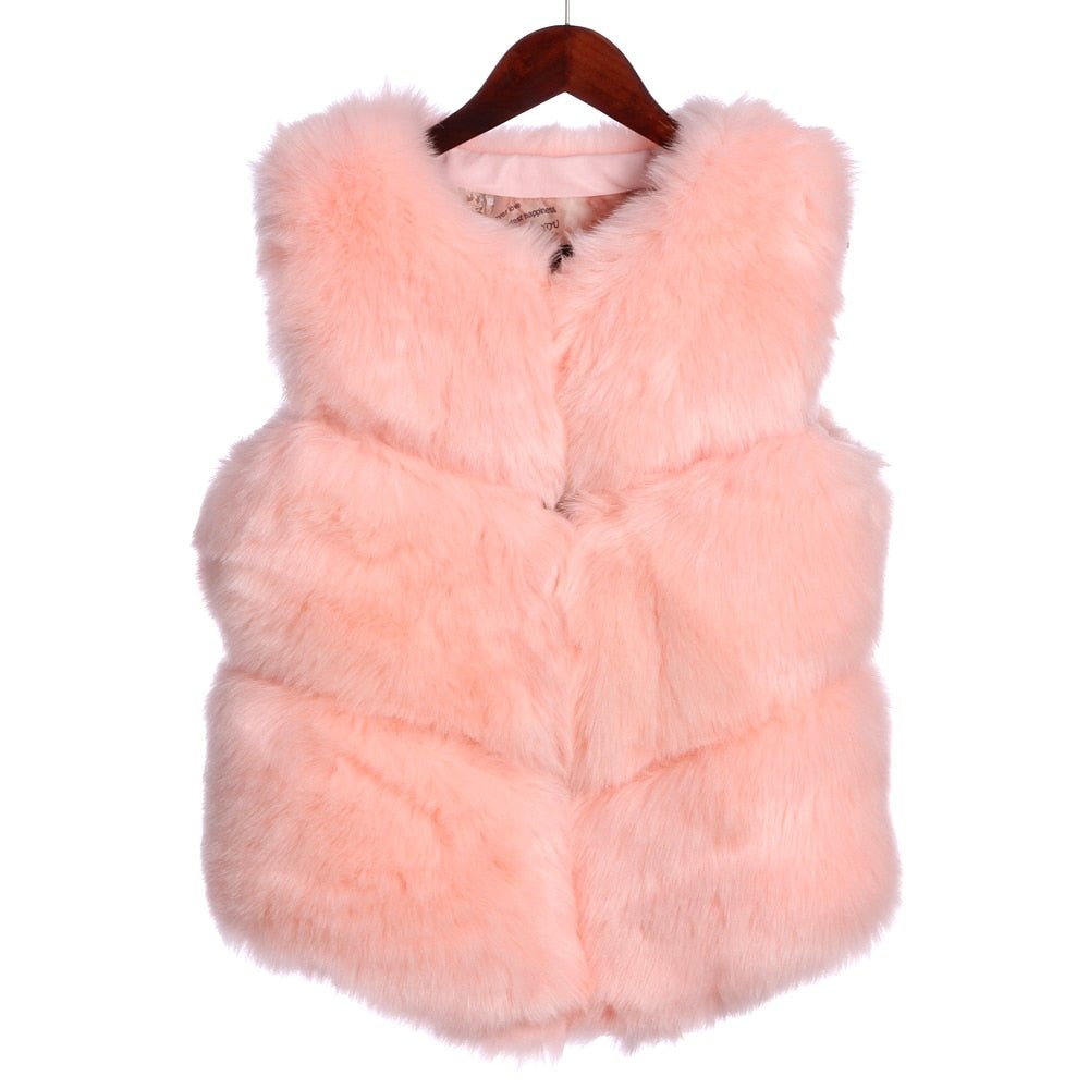 Thick Warm Faux Fox Fur Vest - Polished 24/7