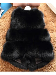 Thick Warm Faux Fox Fur Vest - Polished 24/7