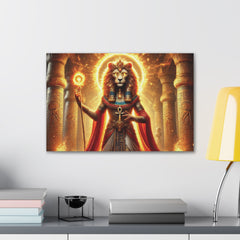 Sekhmet Canvas Wall Art - Egyptian God Inspired Decor