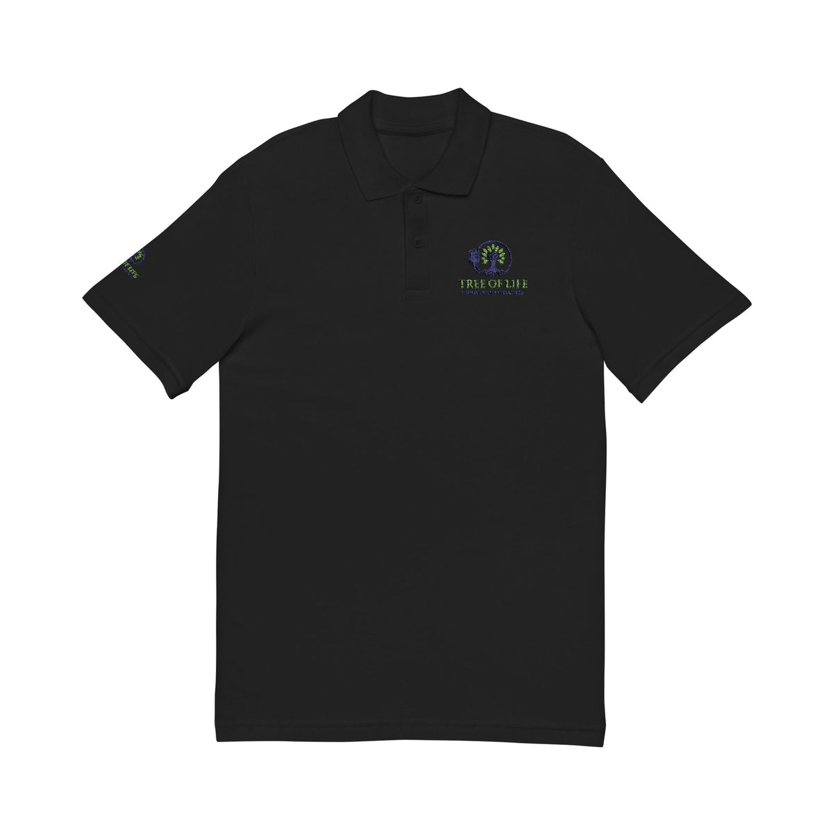 Embroidered Tree of Life Unisex Pique Polo Shirt
