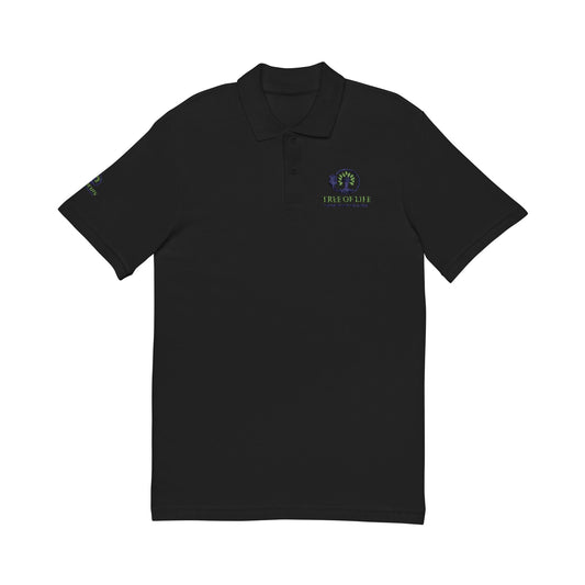 Embroidered Tree of Life Unisex Pique Polo Shirt