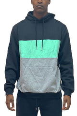 COLOR BLOCK PULLOVER HOODIE