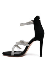 INES BLING STRAP HIGH HEEL SANDALS