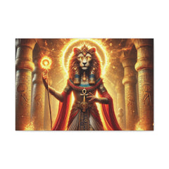 Sekhmet Canvas Wall Art - Egyptian God Inspired Decor