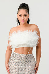 Don't Mess With My Fur Crop Tube Top