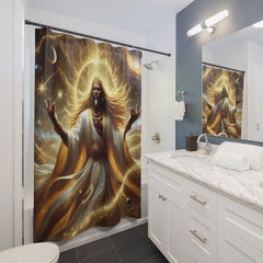 Olorun Cosmic Shower Curtain - Spiritual Home Decor for Mindful Living