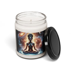 Cosmic Serenity Scented Soy Candle - 9oz Meditation Candle with Universe Design