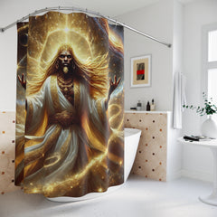 Olorun Cosmic Shower Curtain - Spiritual Home Decor for Mindful Living