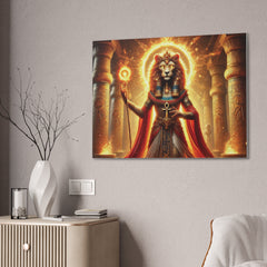 Sekhmet Canvas Wall Art - Egyptian God Inspired Decor