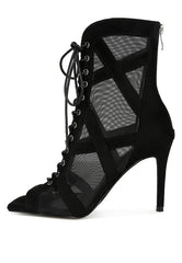 Anarki Mesh Lace-Up Ankle Boots