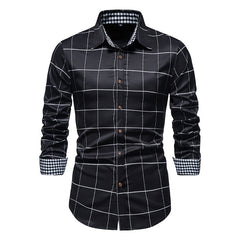 Plaid Patchwork Formal Shirt