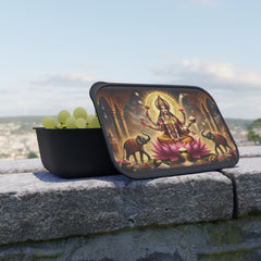 Lakshmi Bento Box with Utensils - Elegant Lunch Container for Spiritual Mindfulness