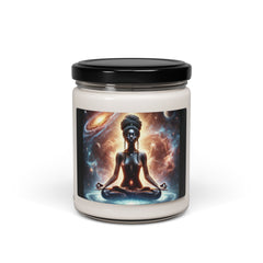 Cosmic Serenity Scented Soy Candle - 9oz Meditation Candle with Universe Design