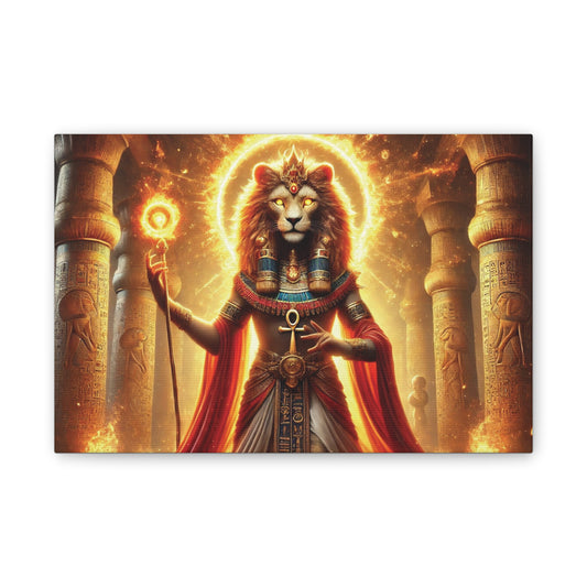 Sekhmet Canvas Wall Art - Egyptian God Inspired Decor