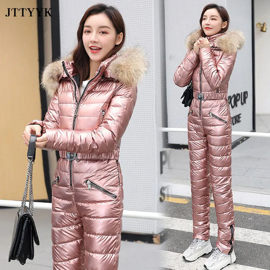 One Piece Hooded Parka Jumpsuit