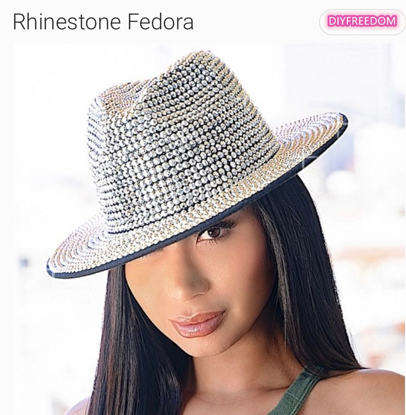 Rhinestone Fedora Jazz Hat - Polished 24/7