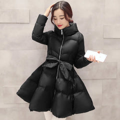 Cute Padded Swing Hem Parka