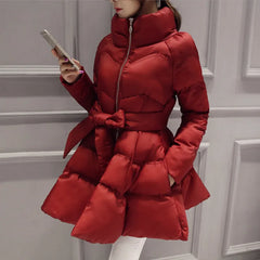 Cute Padded Swing Hem Parka