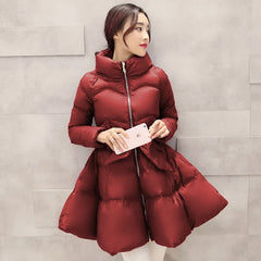 Cute Padded Swing Hem Parka